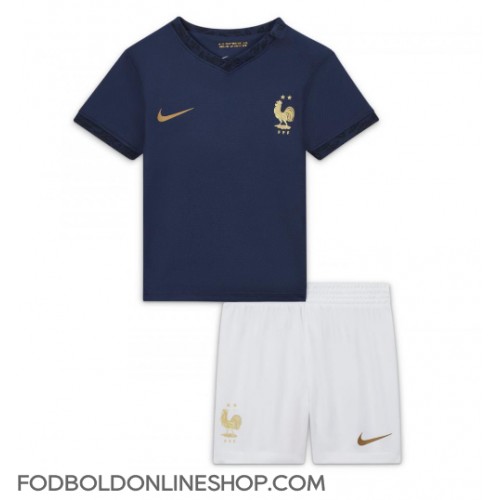 Frankrig Hjemme Trøje Børn VM 2022 Kortærmet (+ Korte bukser)